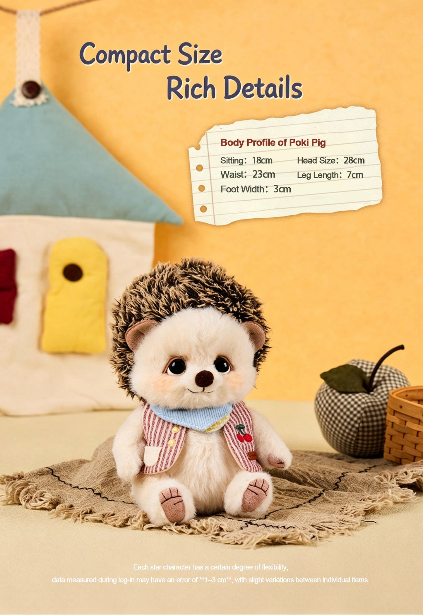 Bobo Nuts | Motty Hedgehog Cherry Holiday Plush Toy