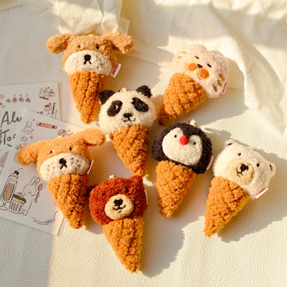 Daily White | Puppy Ice Cream Cone Plush Charm