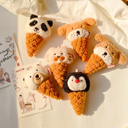Daily White | Puppy Ice Cream Cone Plush Charm