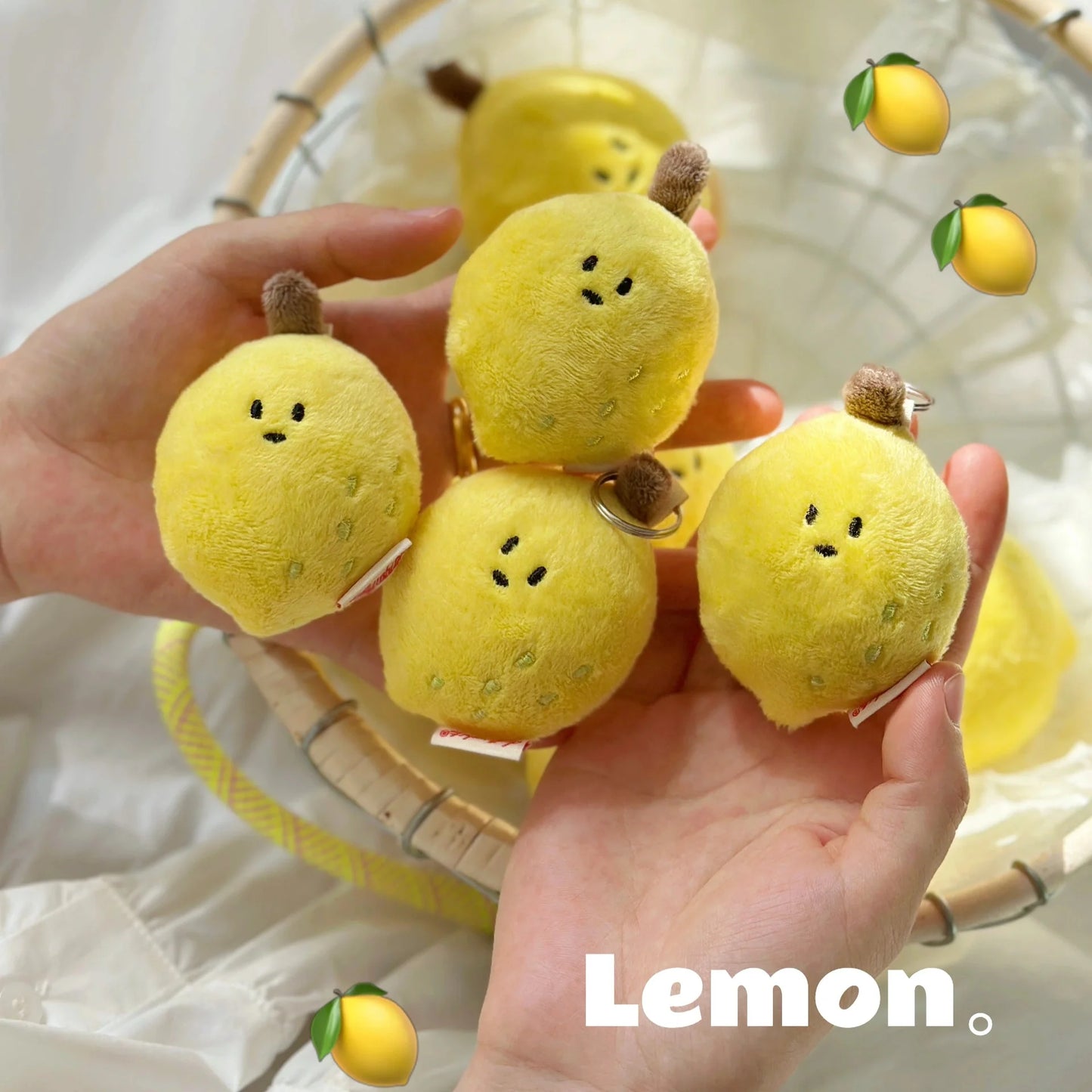 Daily White | Mini Lemon Bag Charm