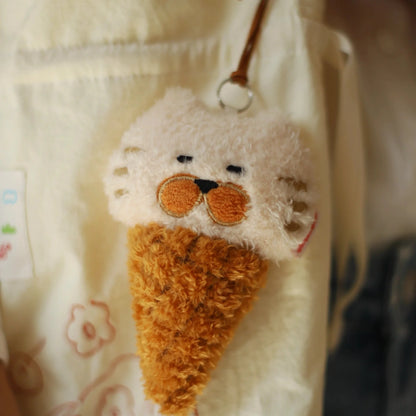 Daily White | George Kitty Ice Cream Cone Plush Charm